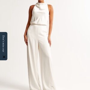 Abercrombie & Fitch White Wide Leg Jumpsuit